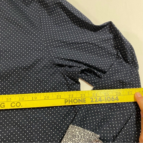 Nick Graham Shirt Men’s X-Large Button Down Polka Dot Stretch Long Sleeves Shirt - Picture 9 of 12